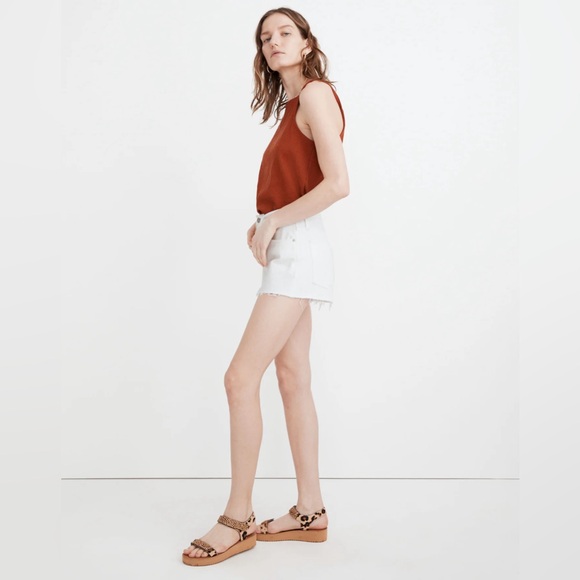 Madewell Relaxed Denim Shorts in Tile White Womens size 23 - Picture 2 of 11